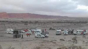 Comenzó el operativo para rescatar los cuerpos de las víctimas del helicóptero que cayó en San Juan