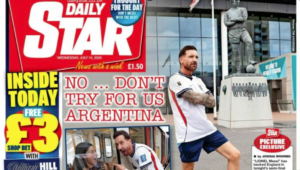 La provocación de la prensa inglesa a Messi antes de Argentina vs. Inglaterra