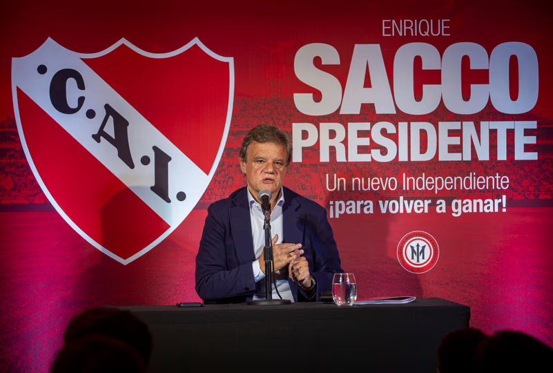 Enrique Sacco lanzó su candidatura en Independiente y prometió que el club no será una SAD