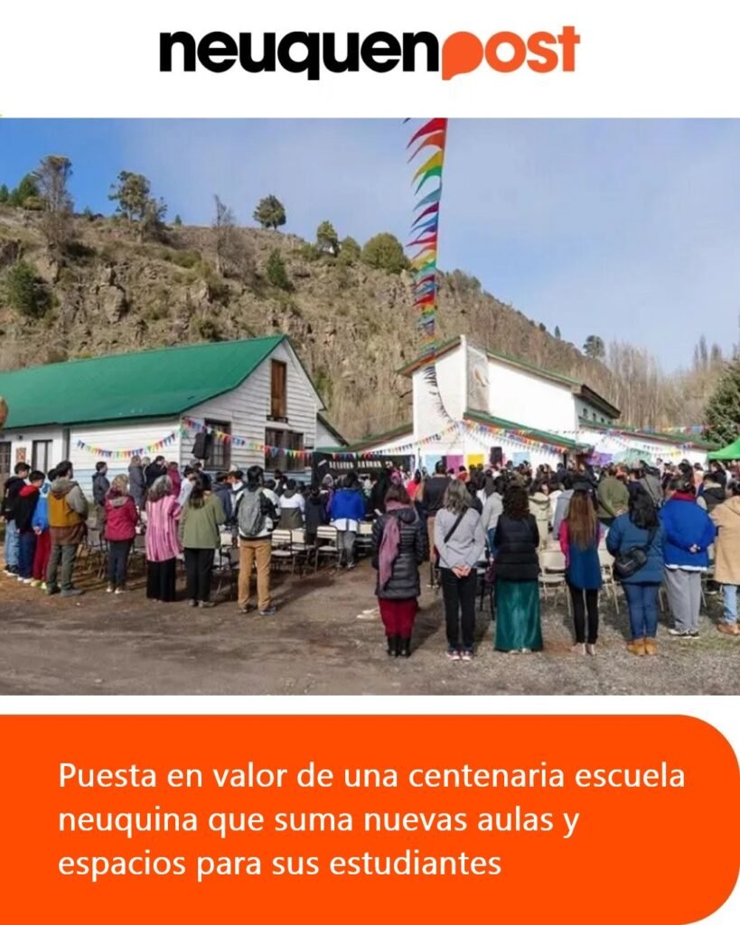 Puesta en valor de una centenaria escuela neuquina que suma nuevas aulas y espacios para sus estudiantes
