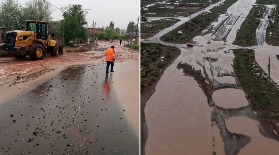 Temporal en Neuquén: rutas cortadas, evacuaciones y Rincón de los Sauces aislado por las lluvias