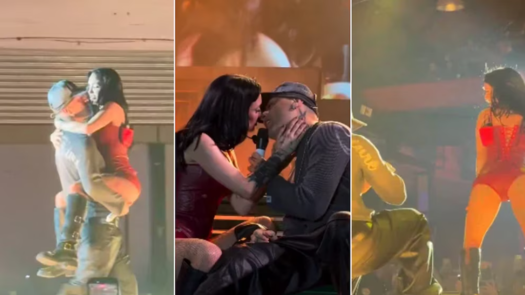 La Joaqui y Tiago PZK compartieron escenario por primera vez y sorprendieron con una performance llena de besos y baile