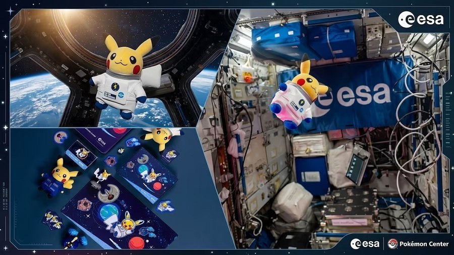 Misión espacial Pokémon: Pikachu llegó a la Estación Espacial Internacional junto a una astronauta de la ESA
